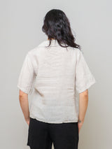 Short Sleeve Collared Shirt - Beige