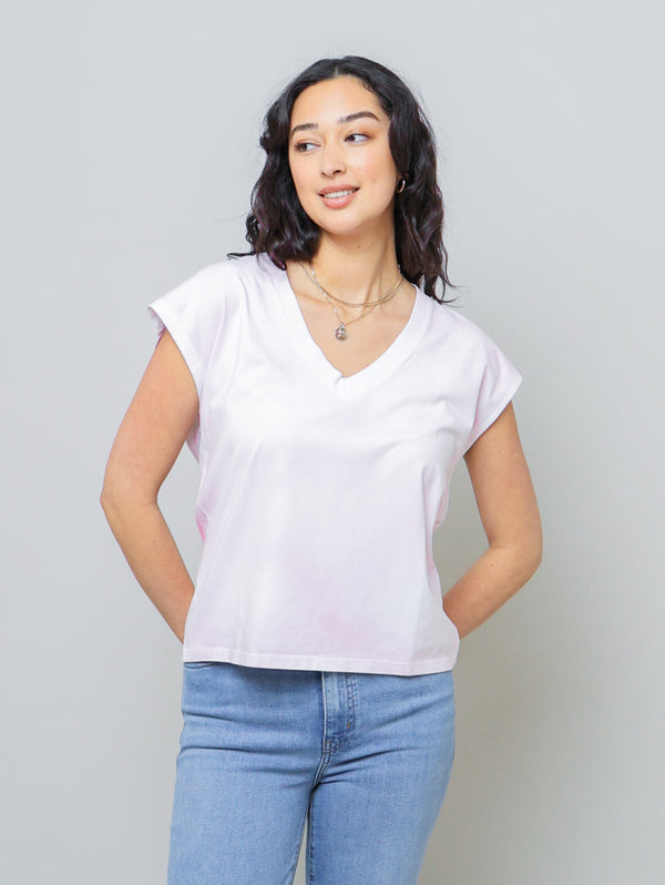 Sublime Reactive Dolman V-Neck Tee - Tearose