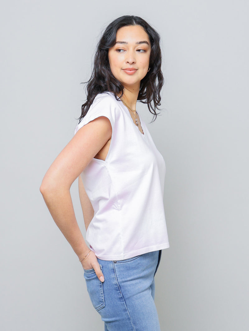 Sublime Reactive Dolman V-Neck Tee - Tearose