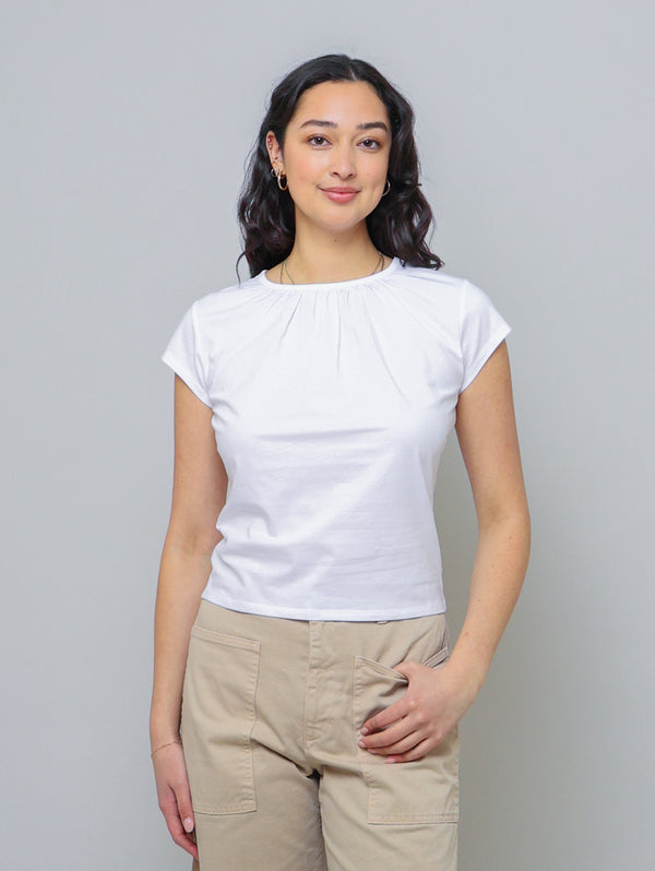 The Gathered Tee - White
