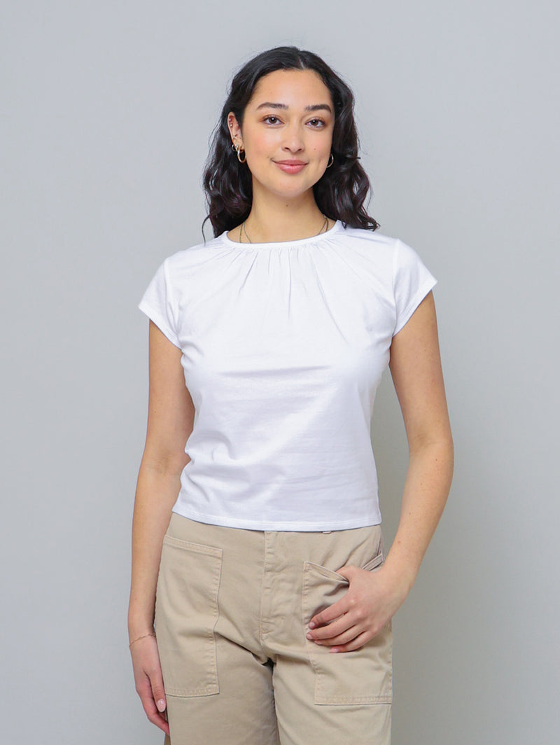 The Gathered Tee - White