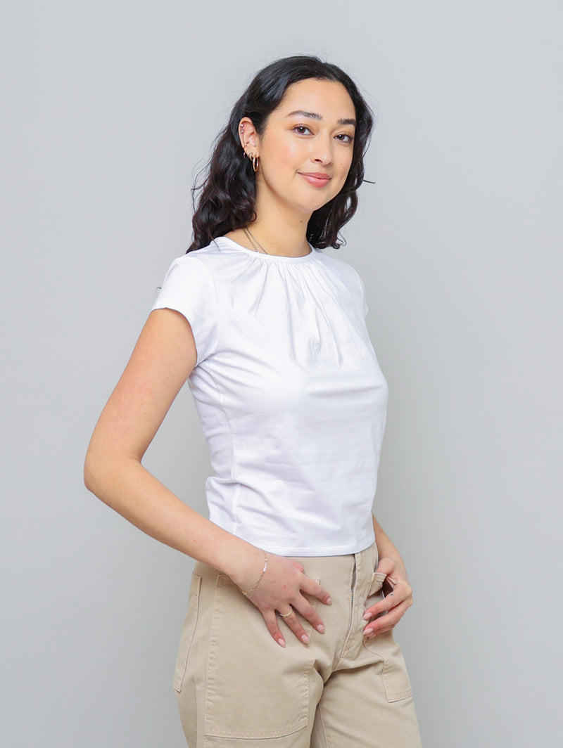 The Gathered Tee - White