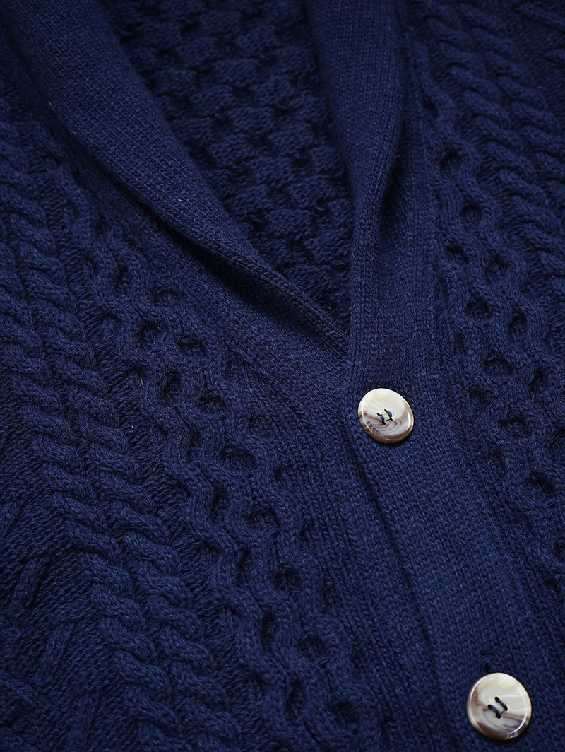 Nicholson Shawl Cardigan - Navy Stripes-Benson-Over the Rainbow