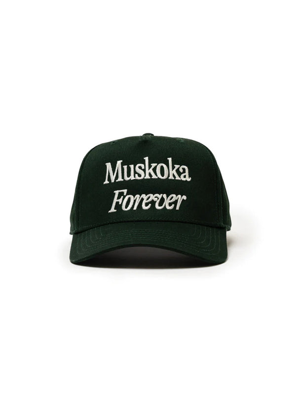 Muskoka Forever Five Panel Cap - Forest Green-MUSKOKA FOREVER-Over the Rainbow