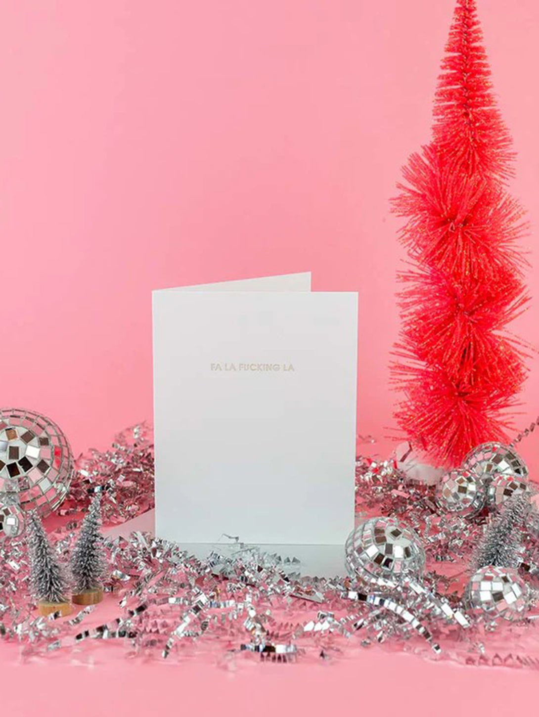 Letterpress Card - Fa La Fucking La-CHEZ GAGNE LETTERPRESS-Over the Rainbow
