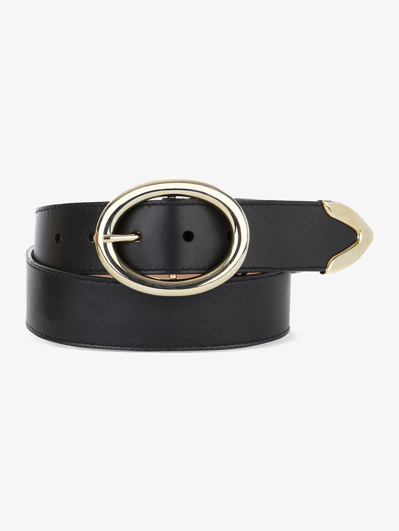 Eziz Belt - Black/Gold-Brave Leather-Over the Rainbow