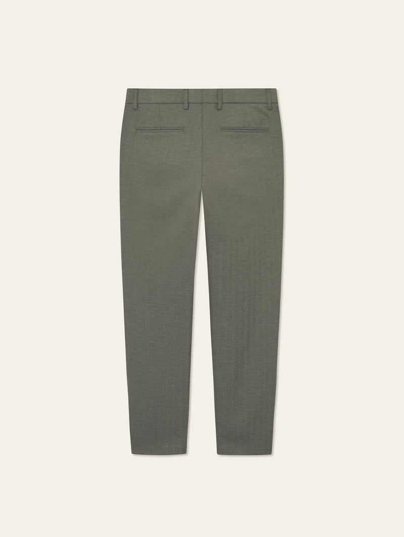 Como Herringbone Suit Pants - Forest Green/Chive Green-LES DEUX-Over the Rainbow