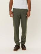 Como Herringbone Suit Pants - Forest Green/Chive Green-LES DEUX-Over the Rainbow