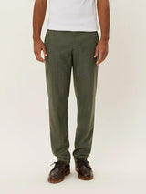 Como Herringbone Suit Pants - Forest Green/Chive Green-LES DEUX-Over the Rainbow