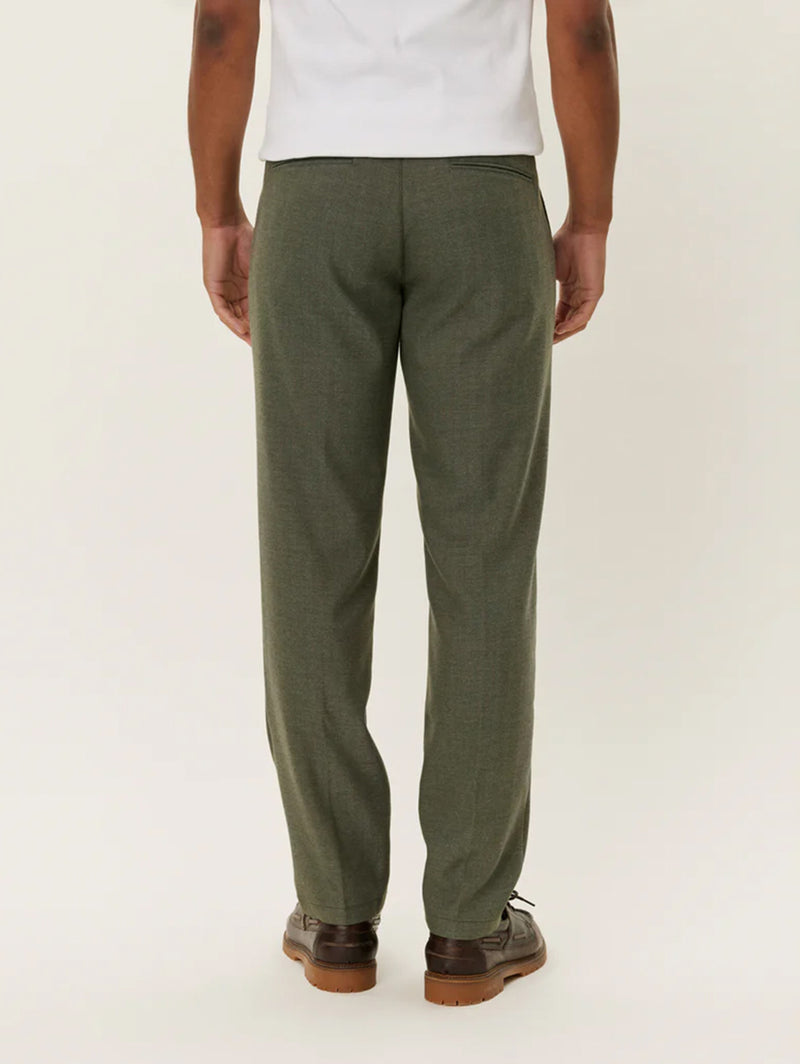 Como Herringbone Suit Pants - Forest Green/Chive Green-LES DEUX-Over the Rainbow