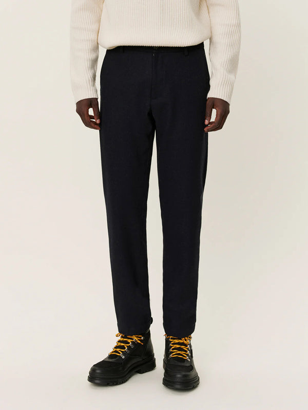 Como Reg Wool Suit Pants - Dark Navy Melange