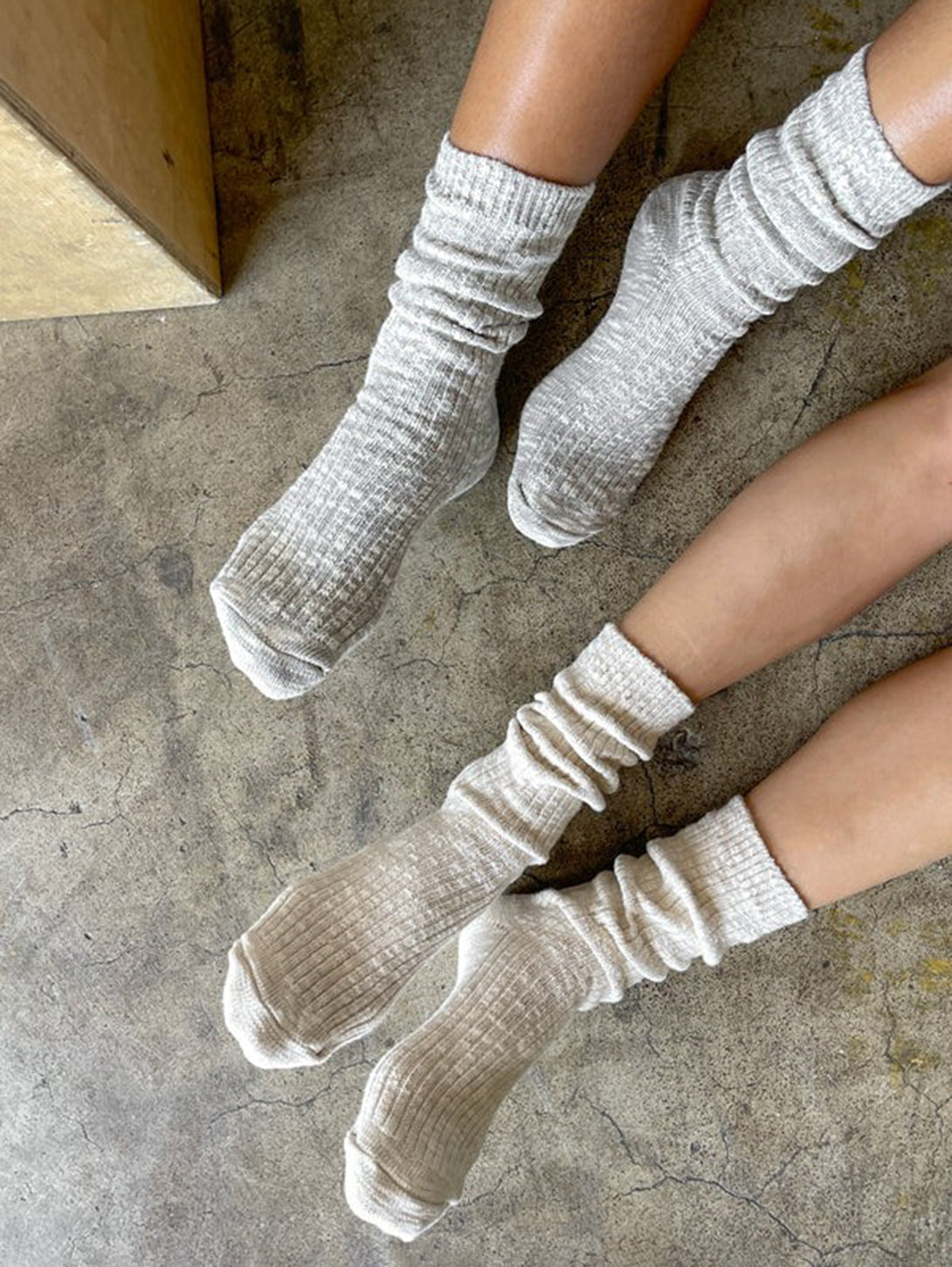 Cottage Socks - Oatmeal-LE BON SHOPPE-Over the Rainbow