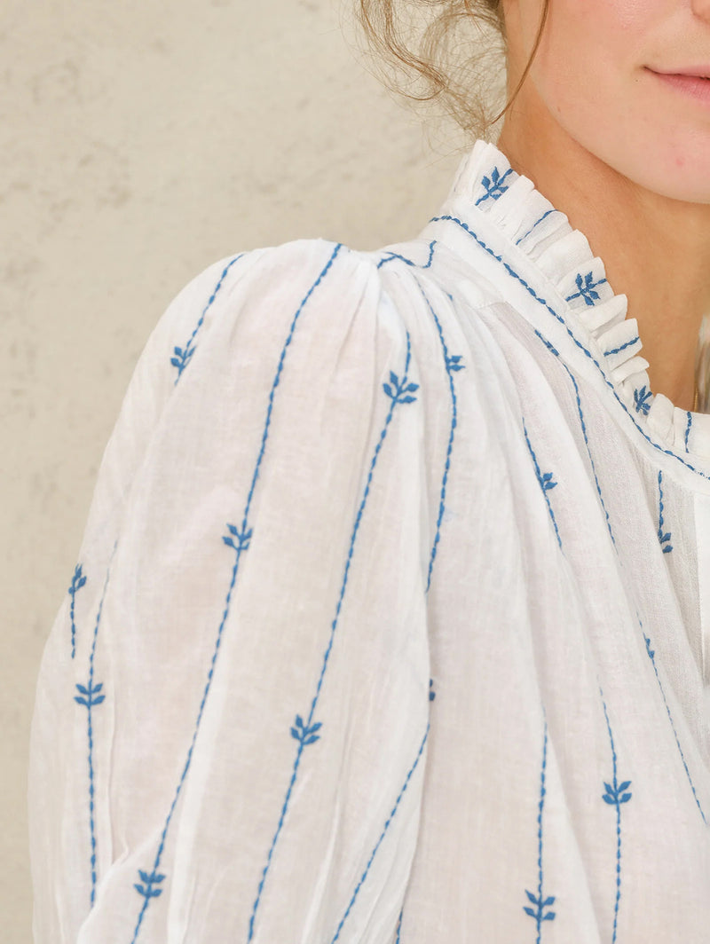 Dacy Emb Shirt - Blue