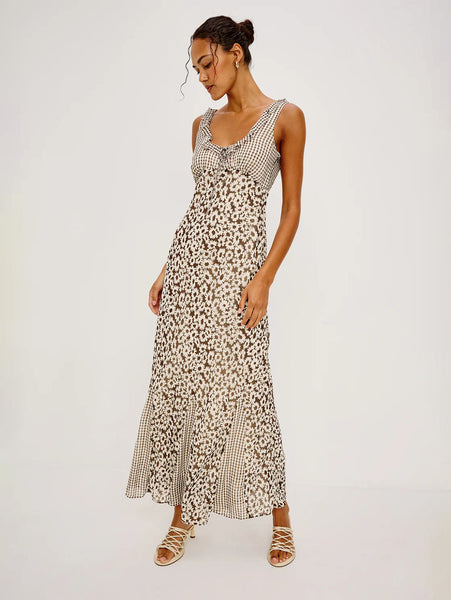 RAILS | Dahlia Floral Midi Dress - Espresso | Over The Rainbow
