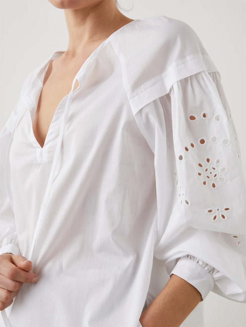 Dari Eyelet Top - Beach White-Rails-Over the Rainbow