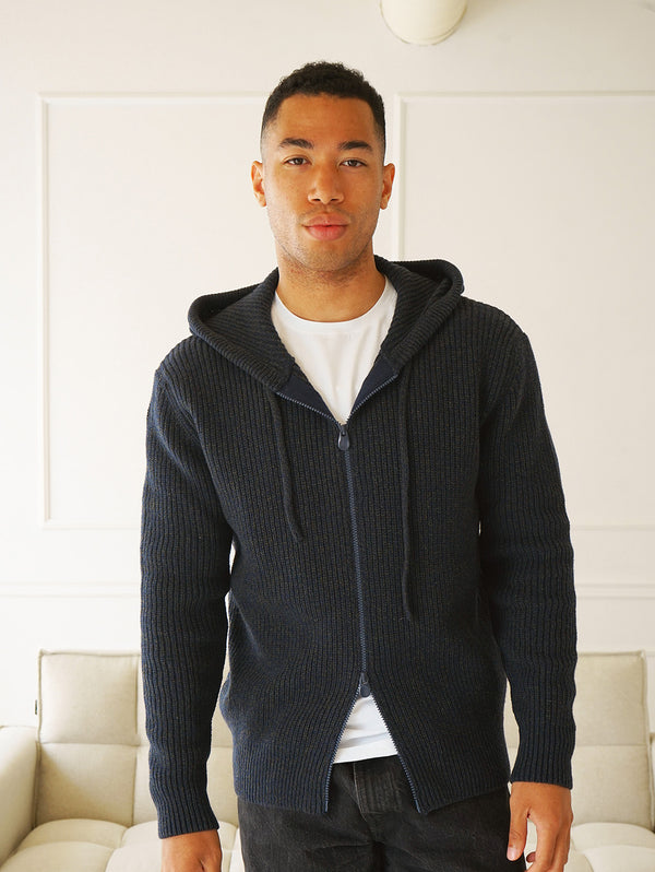 Digsley Zip Hoody - Navy-Benson-Over the Rainbow