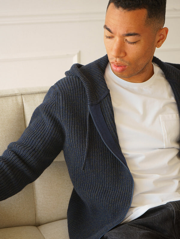 Digsley Zip Hoody - Navy-Benson-Over the Rainbow