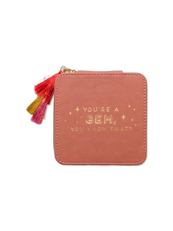 You're A Gem Jewelery Case - Terrracotta-DESIGN WORKS INK-Over the Rainbow