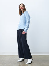 Dora Cable Sweater - Denim-LINE-Over the Rainbow
