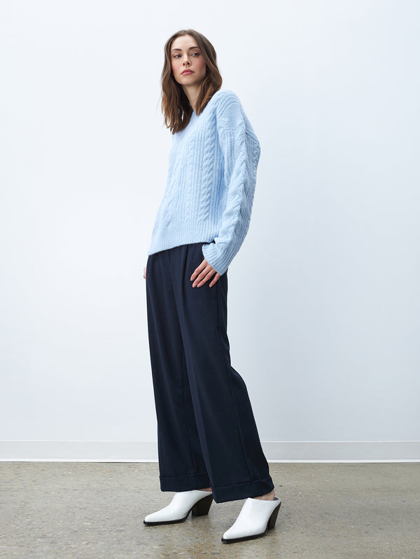 Dora Cable Sweater - Denim-LINE-Over the Rainbow
