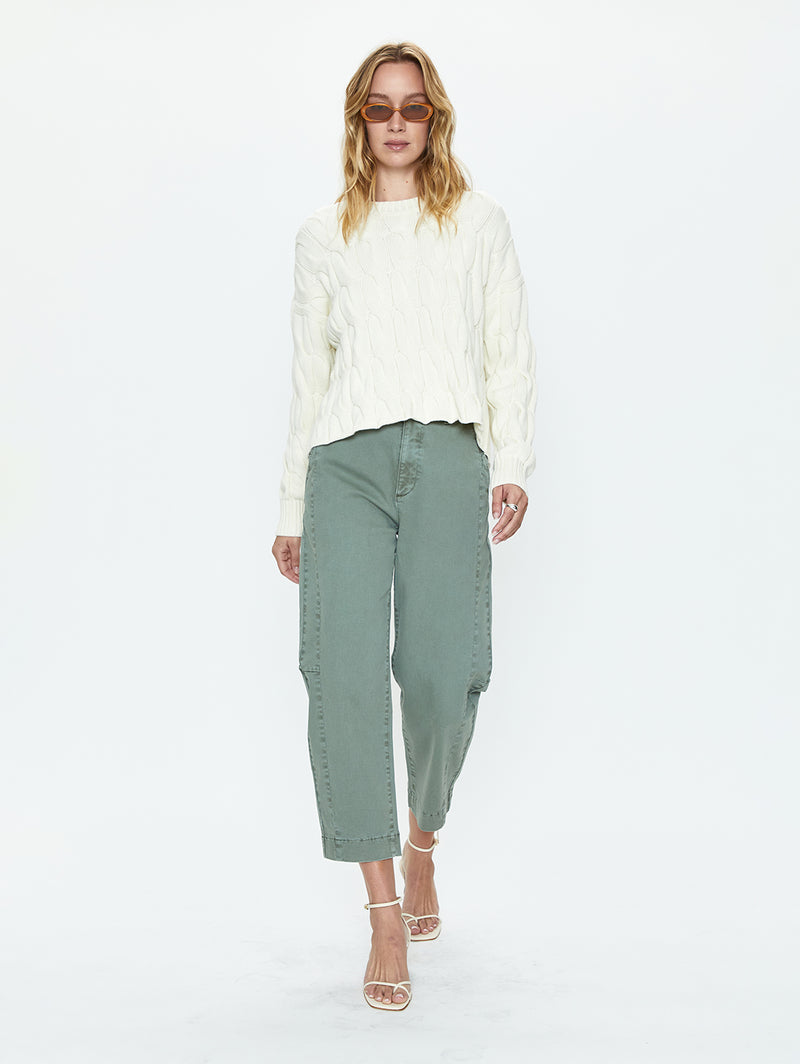 Eli High Arched Pant - Calvary Green-PISTOLA-Over the Rainbow