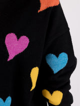 Elska Heart Cardigan - Black-LYLA+LUXE-Over the Rainbow