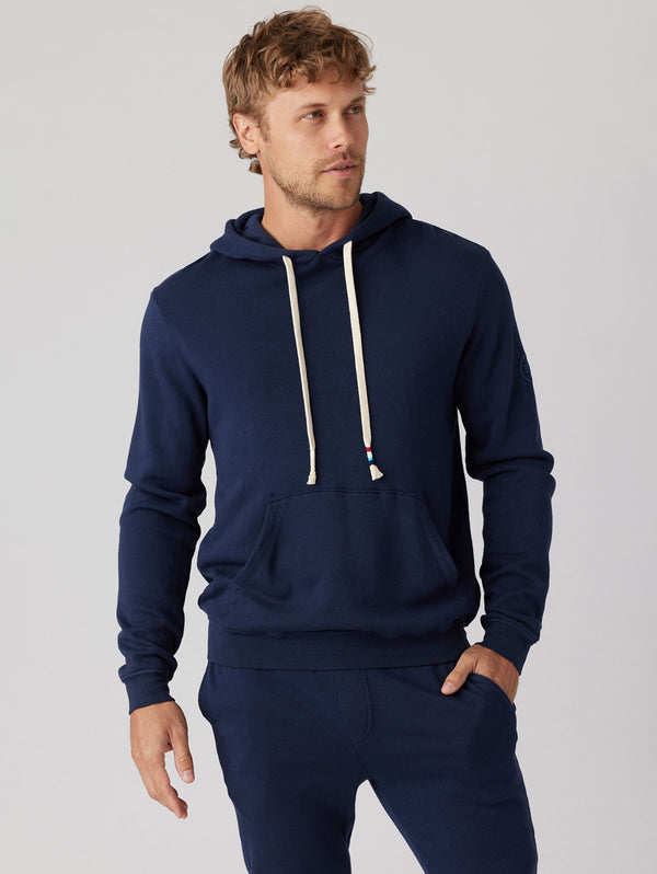 Essential Waves Pullover Hoodie - Indigo-SOL ANGELES-Over the Rainbow