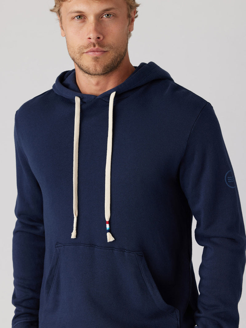 Essential Waves Pullover Hoodie - Indigo-SOL ANGELES-Over the Rainbow