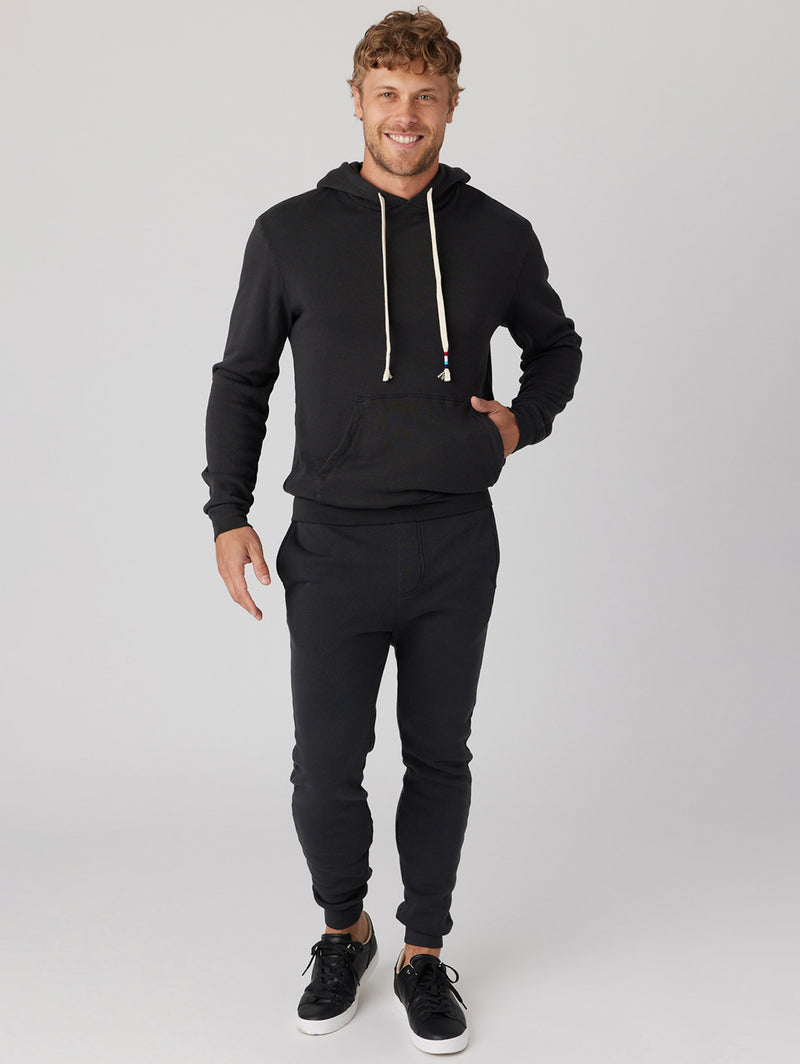 Essential Waves Pullover Hoodie - Black-SOL ANGELES-Over the Rainbow