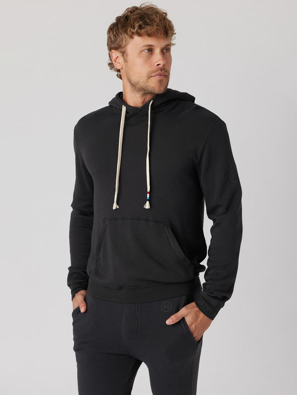 Essential Waves Pullover Hoodie - Black-SOL ANGELES-Over the Rainbow