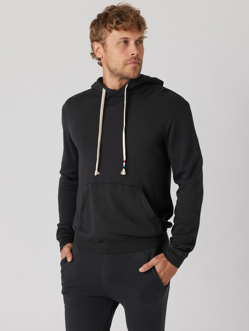 Essential Waves Pullover Hoodie - Black-SOL ANGELES-Over the Rainbow