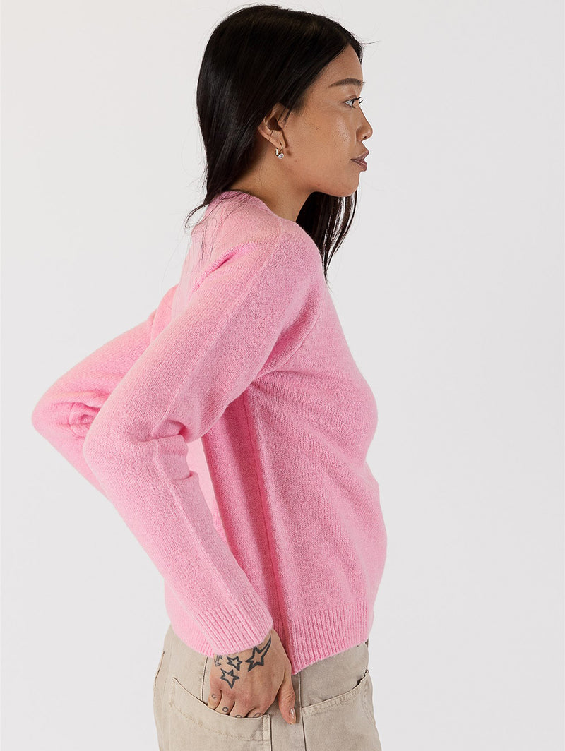 Ezra Crew Sweater - Pink-LYLA+LUXE-Over the Rainbow