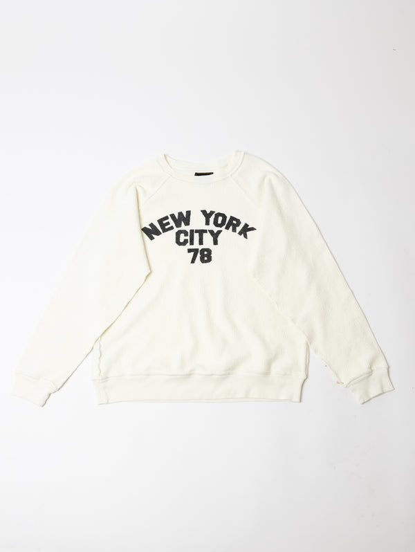 New York 78 Sweatshirt - Antique White-Retro Brand Black Label-Over the Rainbow