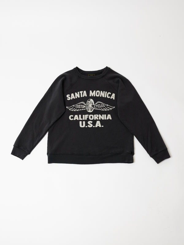 Santa Monica Sweatshirt - Black-Retro Brand Black Label-Over the Rainbow