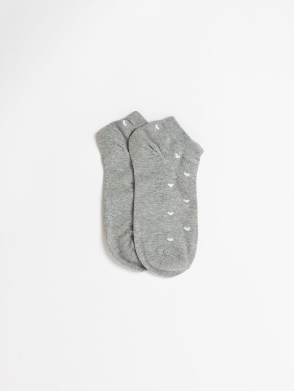 Heart Stripe Ankle Socks-LIM LIM-Over the Rainbow
