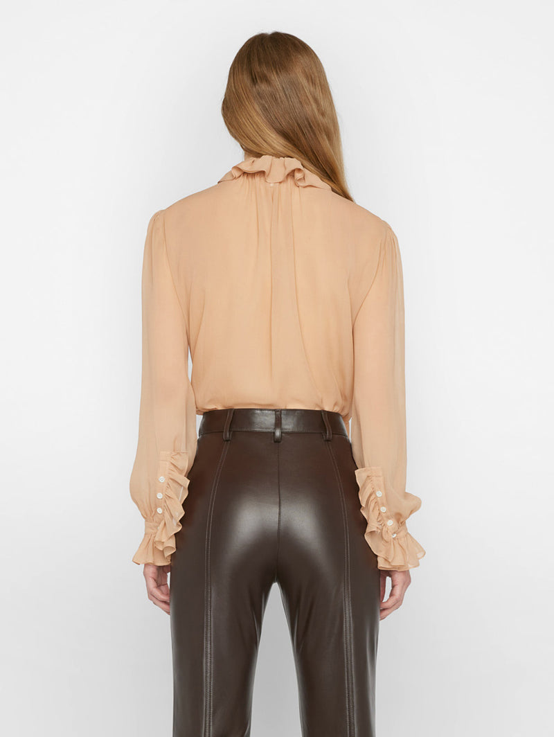 Ruffle Blouse - Blush-FRAME-Over the Rainbow