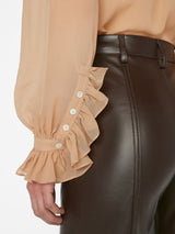 Ruffle Blouse - Blush-FRAME-Over the Rainbow