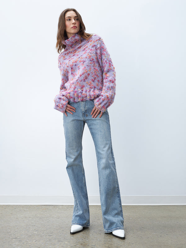 Fleur Turtleneck Sweater - Lilac-LINE-Over the Rainbow
