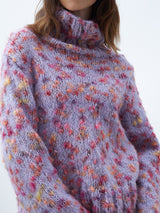 Fleur Turtleneck Sweater - Lilac-LINE-Over the Rainbow
