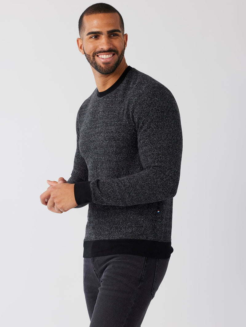 Brushed Boucle Top - Black-SOL ANGELES-Over the Rainbow