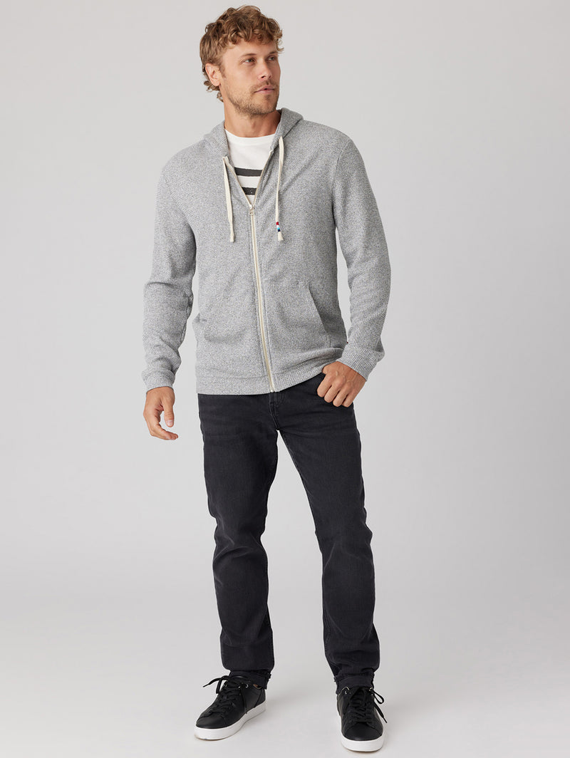 Thermal Zip Hoodie - Heather-SOL ANGELES-Over the Rainbow