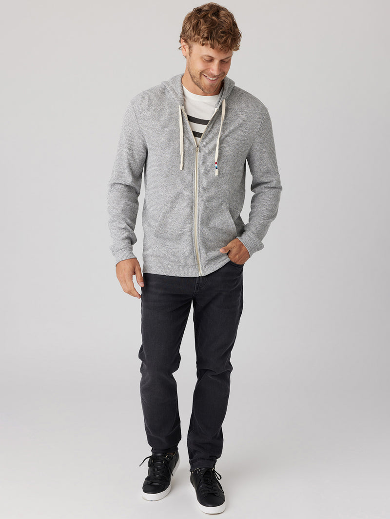 Thermal Zip Hoodie - Heather-SOL ANGELES-Over the Rainbow