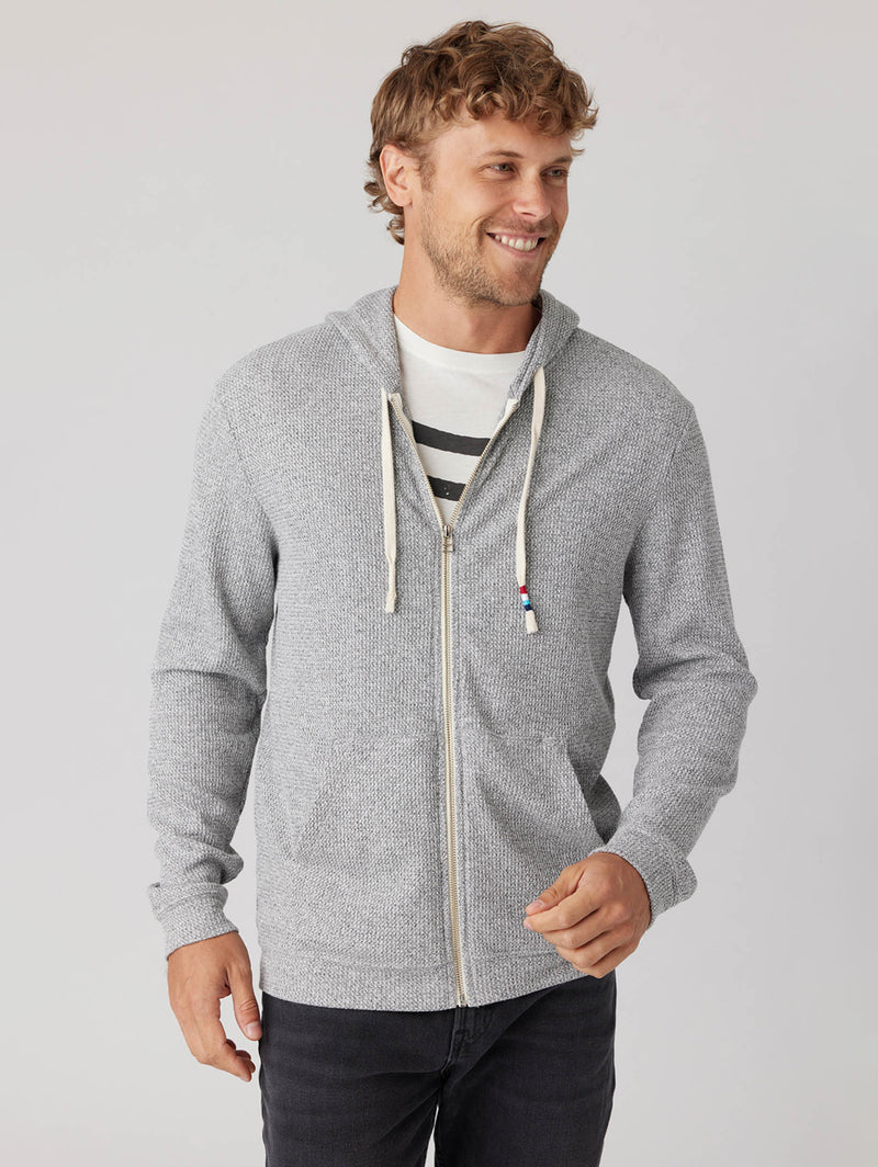 Thermal Zip Hoodie - Heather-SOL ANGELES-Over the Rainbow