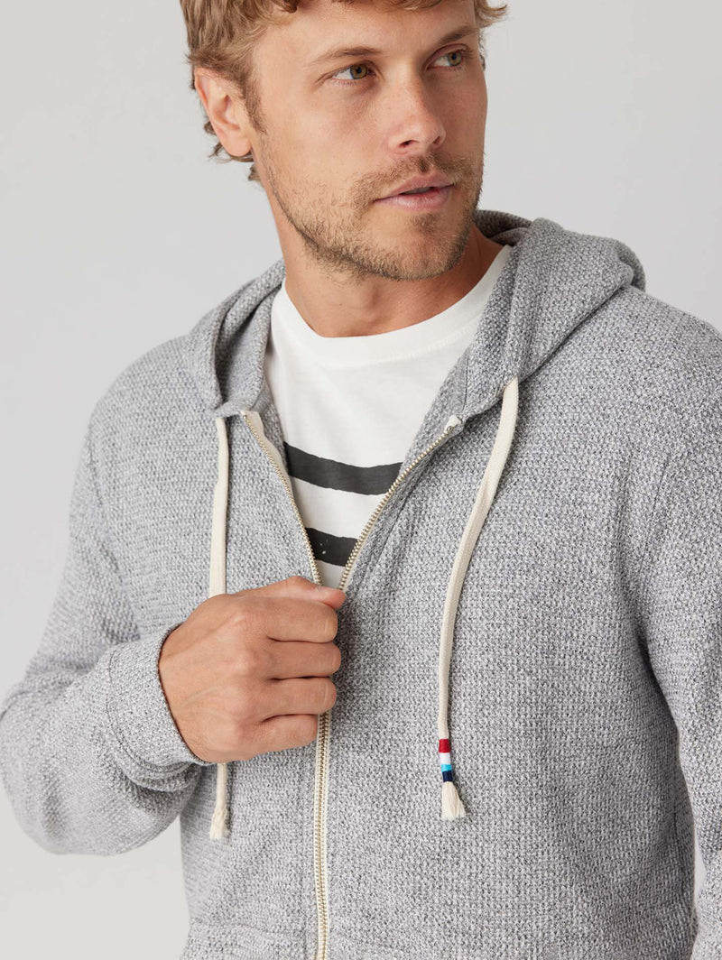 Thermal Zip Hoodie - Heather-SOL ANGELES-Over the Rainbow
