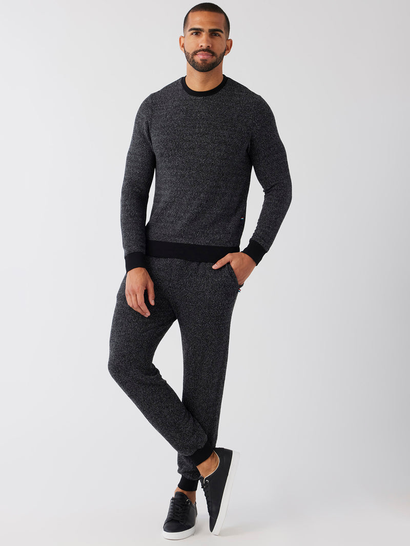 Brushed Boucle Jogger - Black-SOL ANGELES-Over the Rainbow