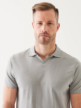 Iconic Open Polo T-Shirt - Foggy-Patrick Assaraf-Over the Rainbow