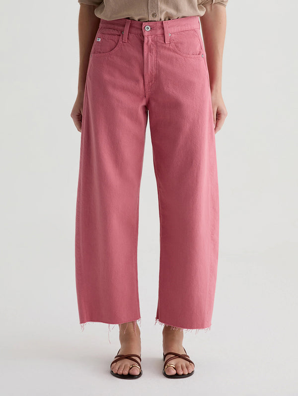 Hattie Barrel Leg Crop Jean - Peony