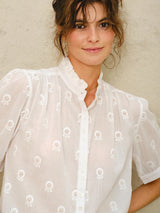 Frani Embroidered Shirt - White