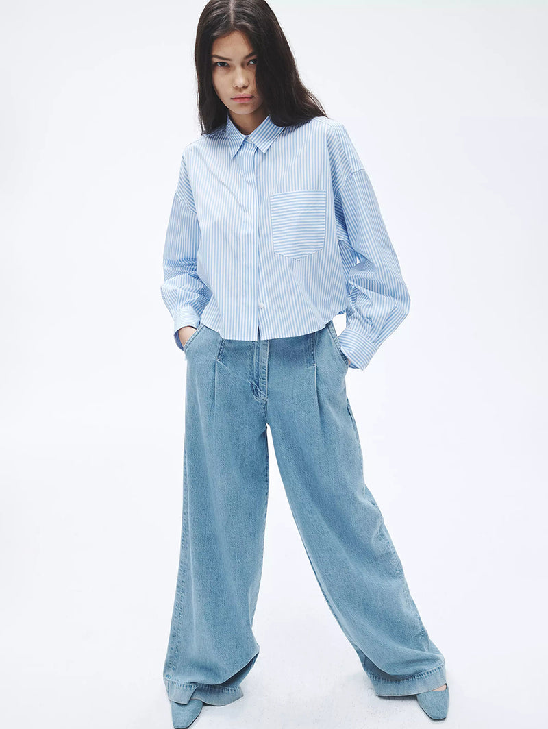 Featherweight Abigale Pleated Trouser - Billie-RAG + BONE-Over the Rainbow
