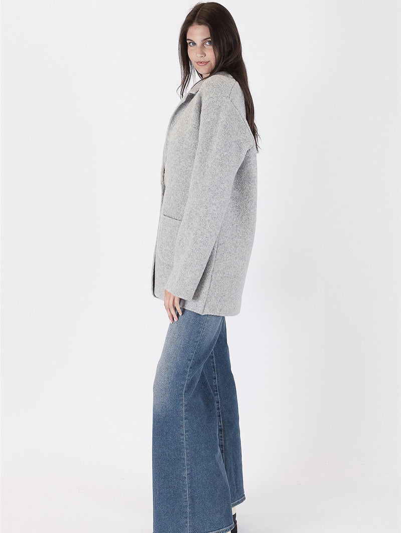 Genie Blazer Sweater - Grey-LYLA+LUXE-Over the Rainbow